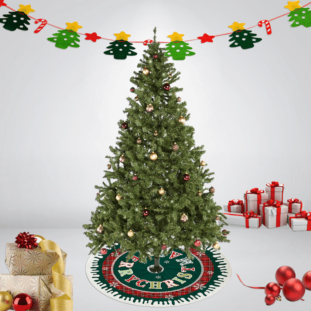 2020 Christmas Decor 87Cm Christmas Tree Skirt Mat Edge Border round Mat Carpet for Home Living Room Decoration