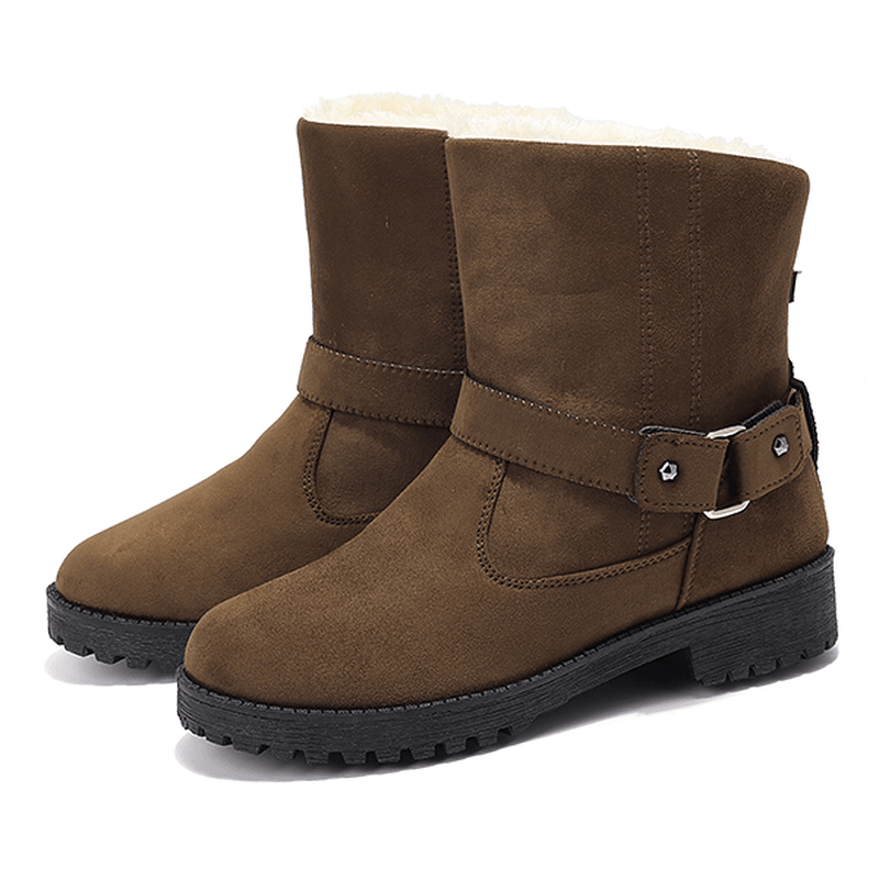 US Size 5-12 Winter Fur Lining Keep Warm Snow Boots