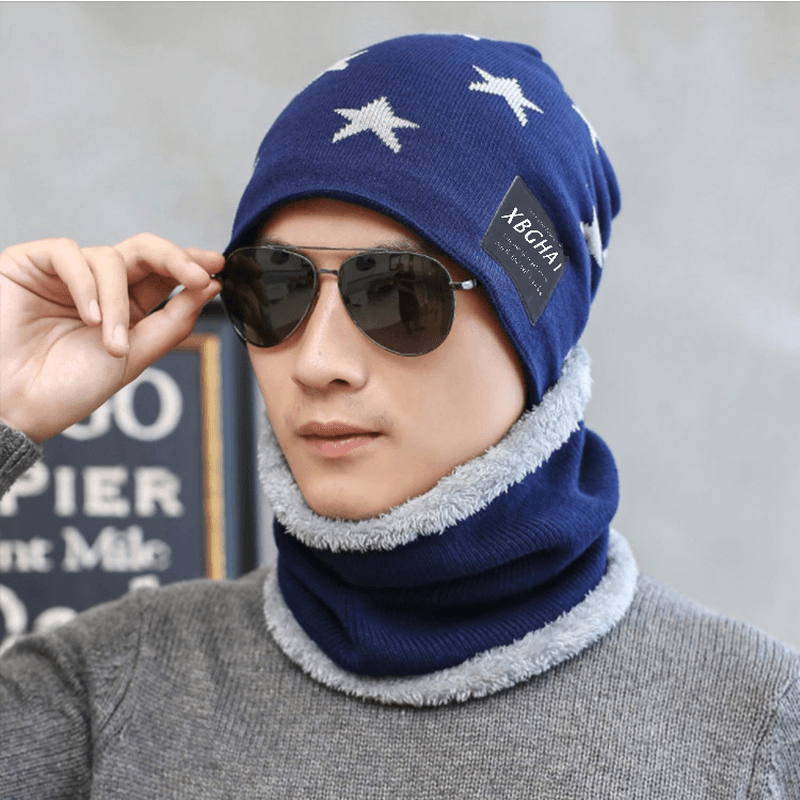 Five Pointed Star Woolen Hat Autumn and Winter Warm Knitted Parent Child Hat