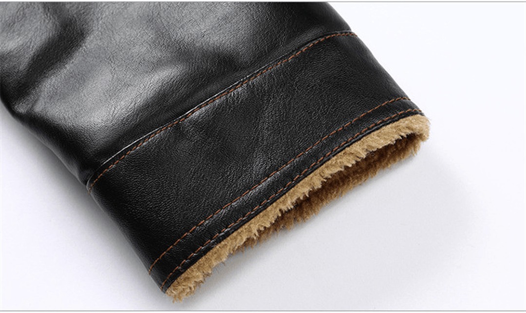 Men'S Leather Clothing Loose Casual Slim Fit Handsome Trend Thickening