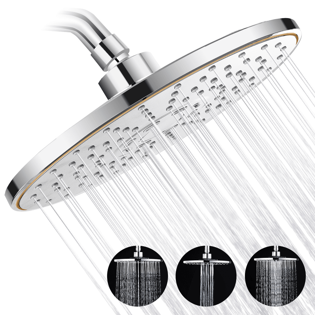 Self-Cleaning Nozzles round High Pressure Rainfall Shower Head 9.6L/Min Combo