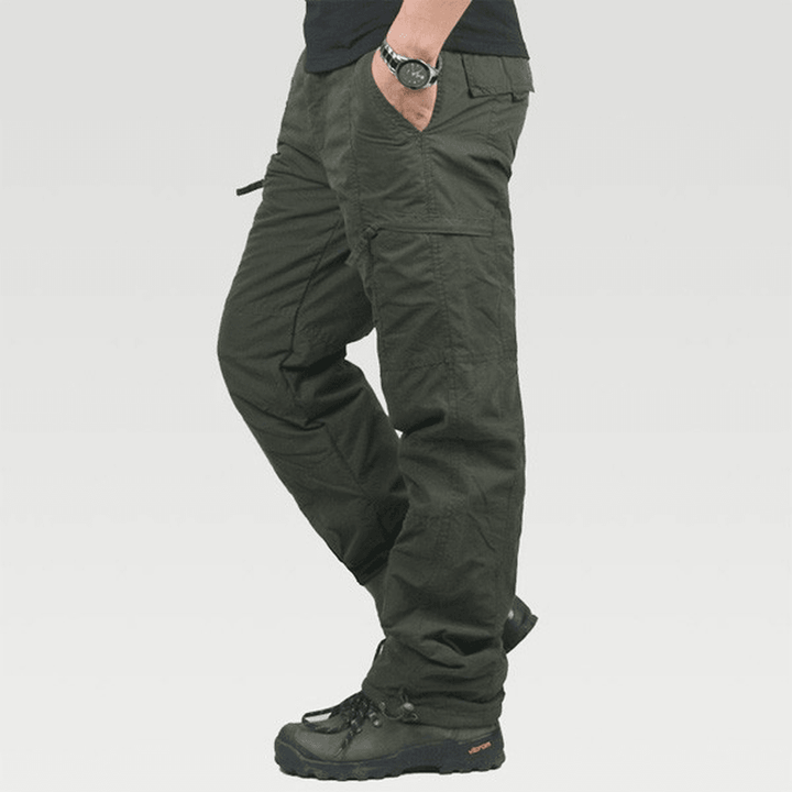 Mens Winter Outdoor Sports Trousers Military Tactical Thick Warm Cargo Pants