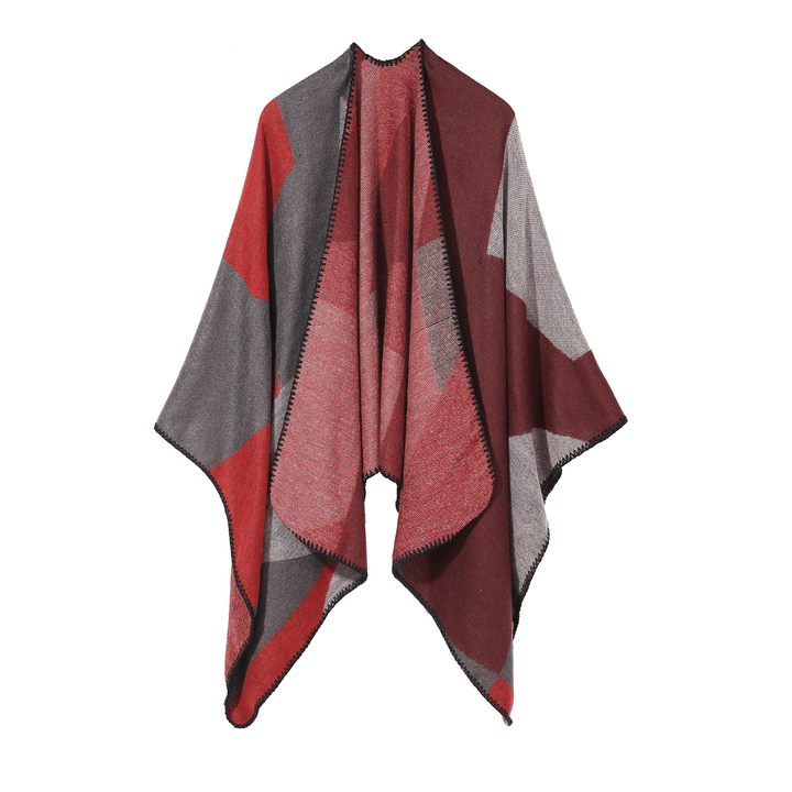 Fashion Street Warmth and Color Matching Cashmere Big Scarf Shawl