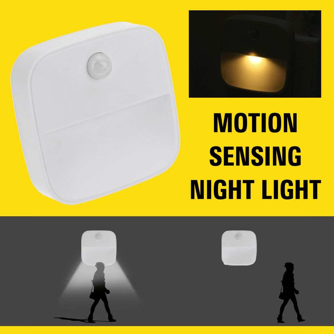 110-220V EU Plug Motion Sensor Night Light Auto Turn On/Off Human Movement Sensing Lamp