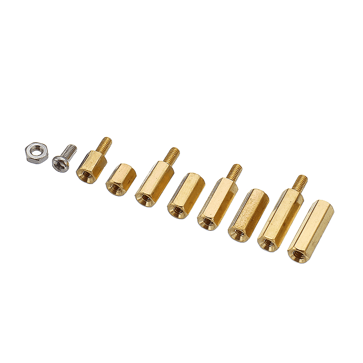 Suleve‚Ñ¢ M2.5BH1 180Pcs M2.5 Brass Male-Female Hex Column Standoff Support Spacer Pillar Cross Screw Nut Assortment for PCB Board