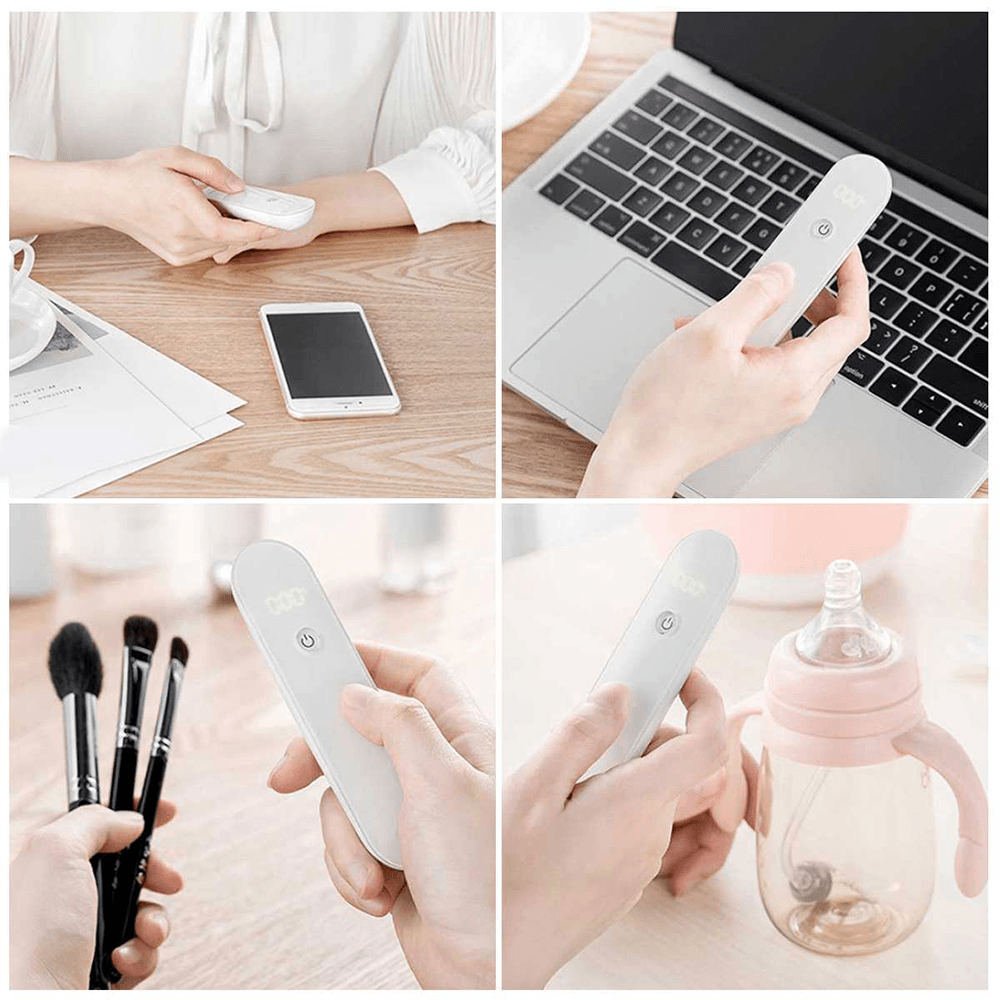 Household Portable Ultraviolet Light Phone Sterilizer USB Charging Toothbrush Mask Sterilizer Handheld Multifunction Germicidal UV Lamp