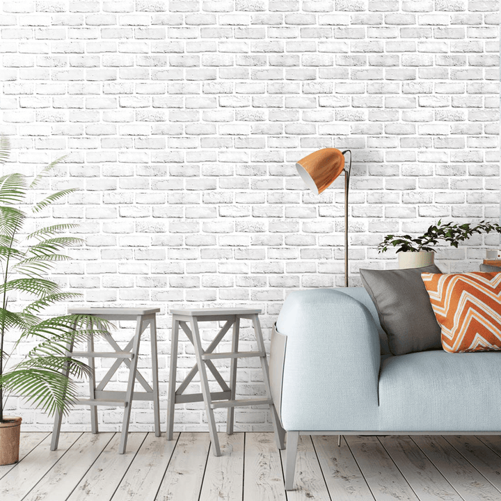 10M Retro Brick Wallpaper Wall Sticker Smooth Waterproof PVC Self-Adhesive Decoration - MRSLM