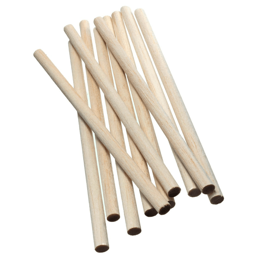 10Pcs 200Mmx8Mm round Natural Wood Stick Wooden Dowel Rod for DIY Crafts Model