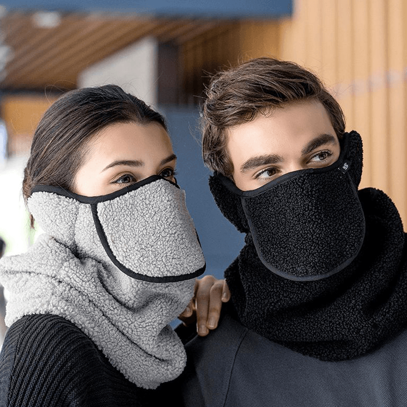 Men Women Winter Warm Cold Dustproof Face Mask Breathable Warm Ears Outdoor Cycling Ski Travel Mouth Face Mask