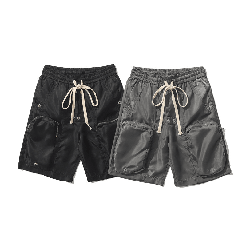 Three-Dimensional Multi-Pocket Cargo Shorts Men'S Trend