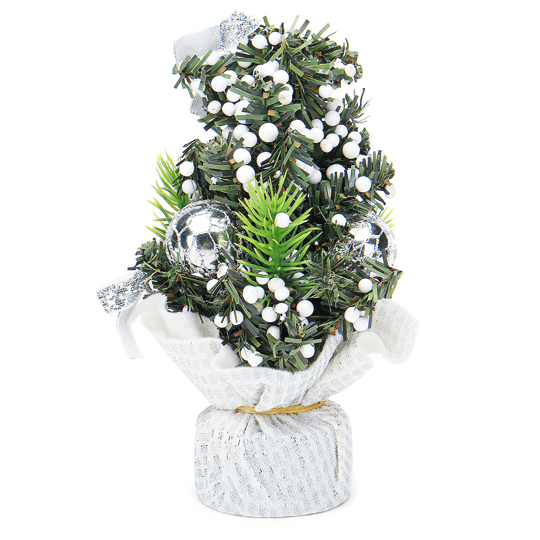 20CM Mini Christmas Tree Flower Table Decor Festival Party Ornaments Xmas Gift Decorations - MRSLM