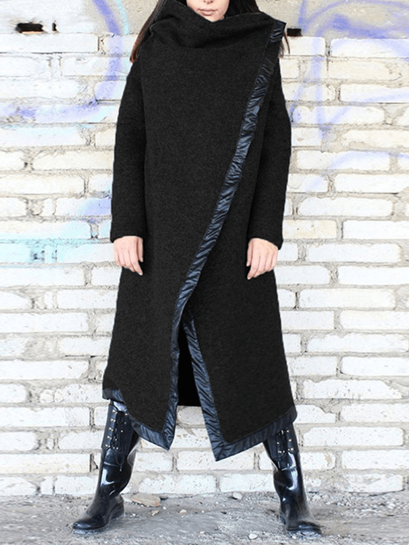 Casual Women Loose Stand Collar Long Coats