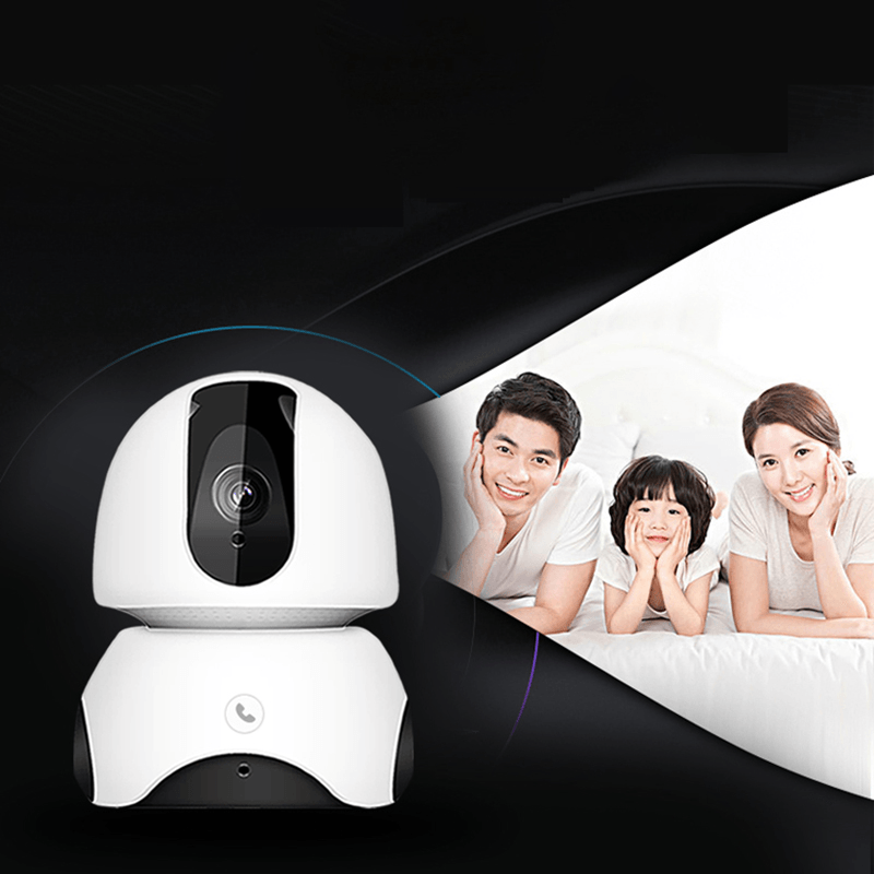 360Eyes 1080P Wireless WIFI Security Camera Panoramic 3D IP Camera Smart Home Indoor Security HD Video Camera Baby Monitor with Moving Detection Night Vision