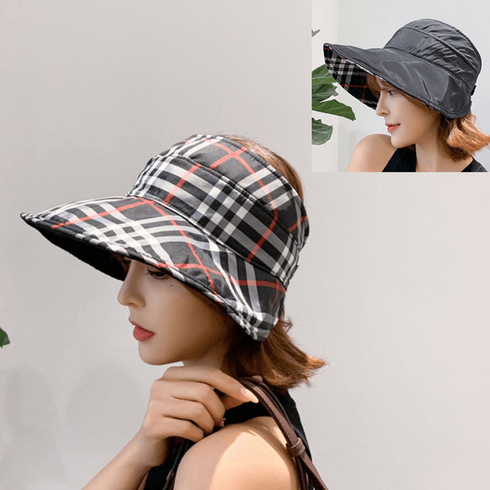 Double-Sided Multi-Purpose Lattice Top Hat Cover Face Anti-Uv Cap