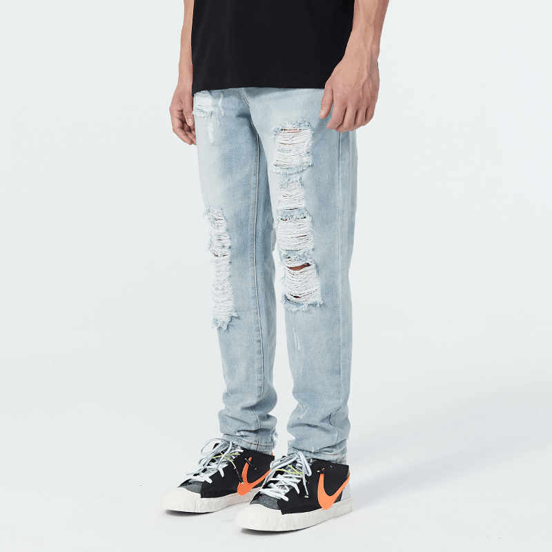 Men'S Loose High Street Ripped Jeans