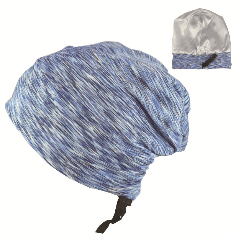 Mens Satin Double Layer Night Cap