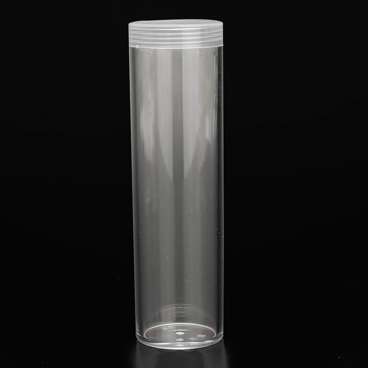 10Pcs/Set 25Mm round Clear Plastic Coin Tube Coin Holder Container for Quarter Dollar Storage Tube Screw