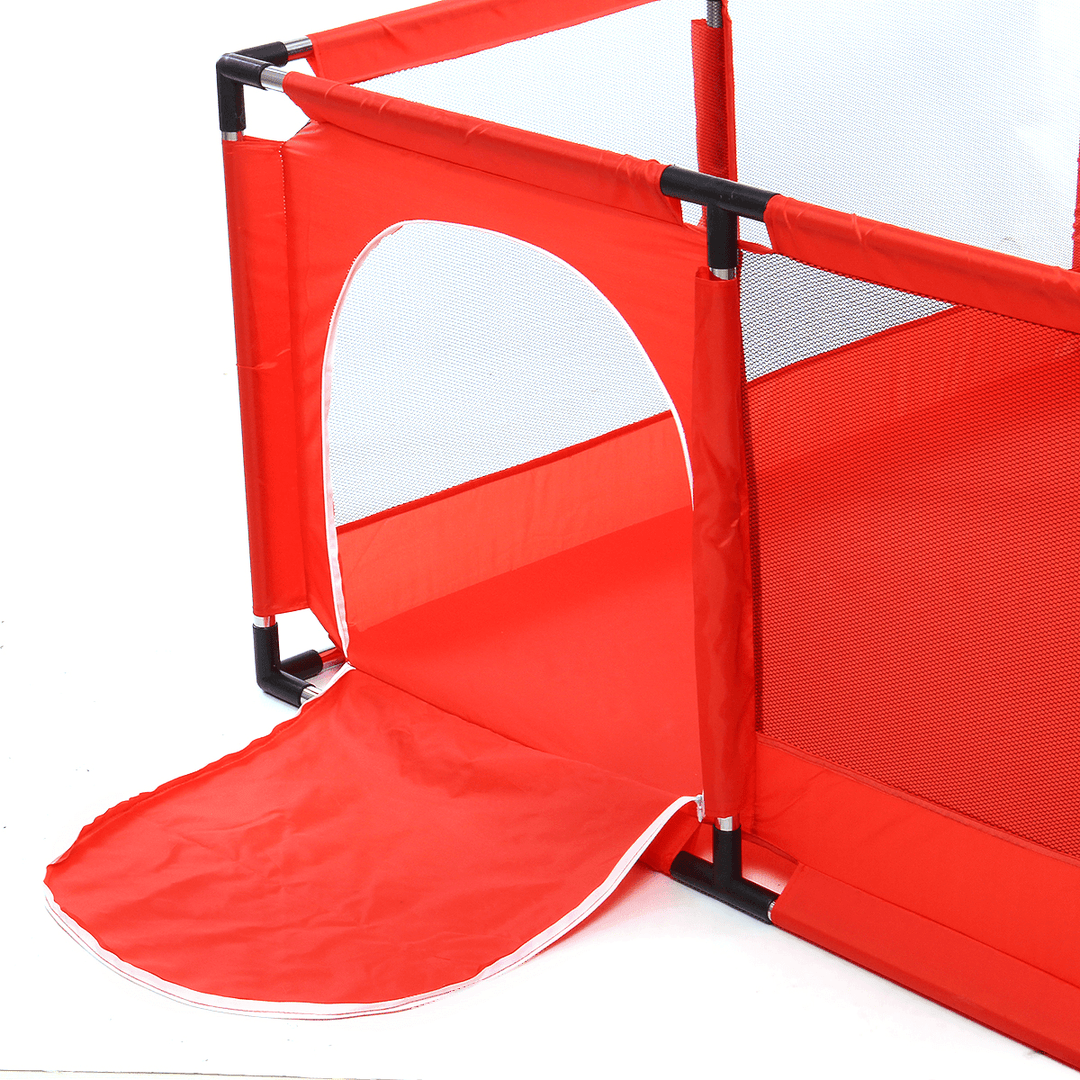 50X30'' Baby Playpen 4 Panel Kid Playhouse Play Center Yard Safety with Basketball Hoop