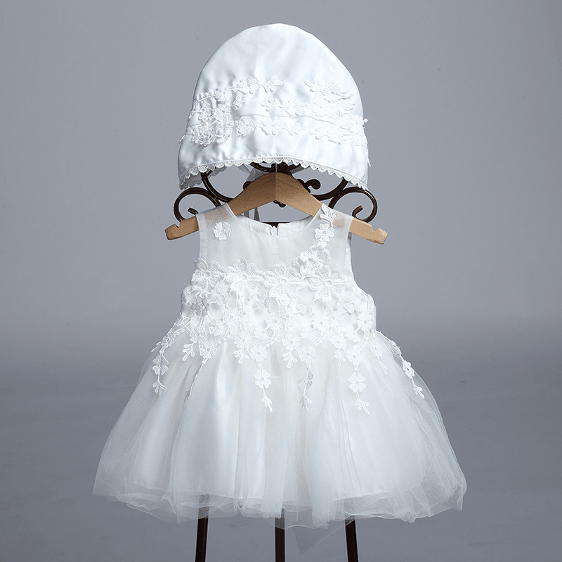 Baby'S Full Moon, Baby'S Wedding Dress, Princess Dress, Children'S Dress, Lace Cap, Fluffy Dress, Photo Studio - MRSLM