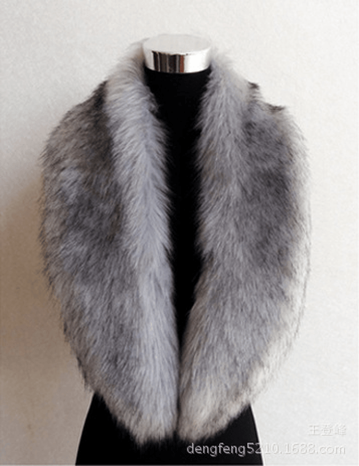 Faux Fox Fur Ladies Shawl Big Fur Collar Scarf