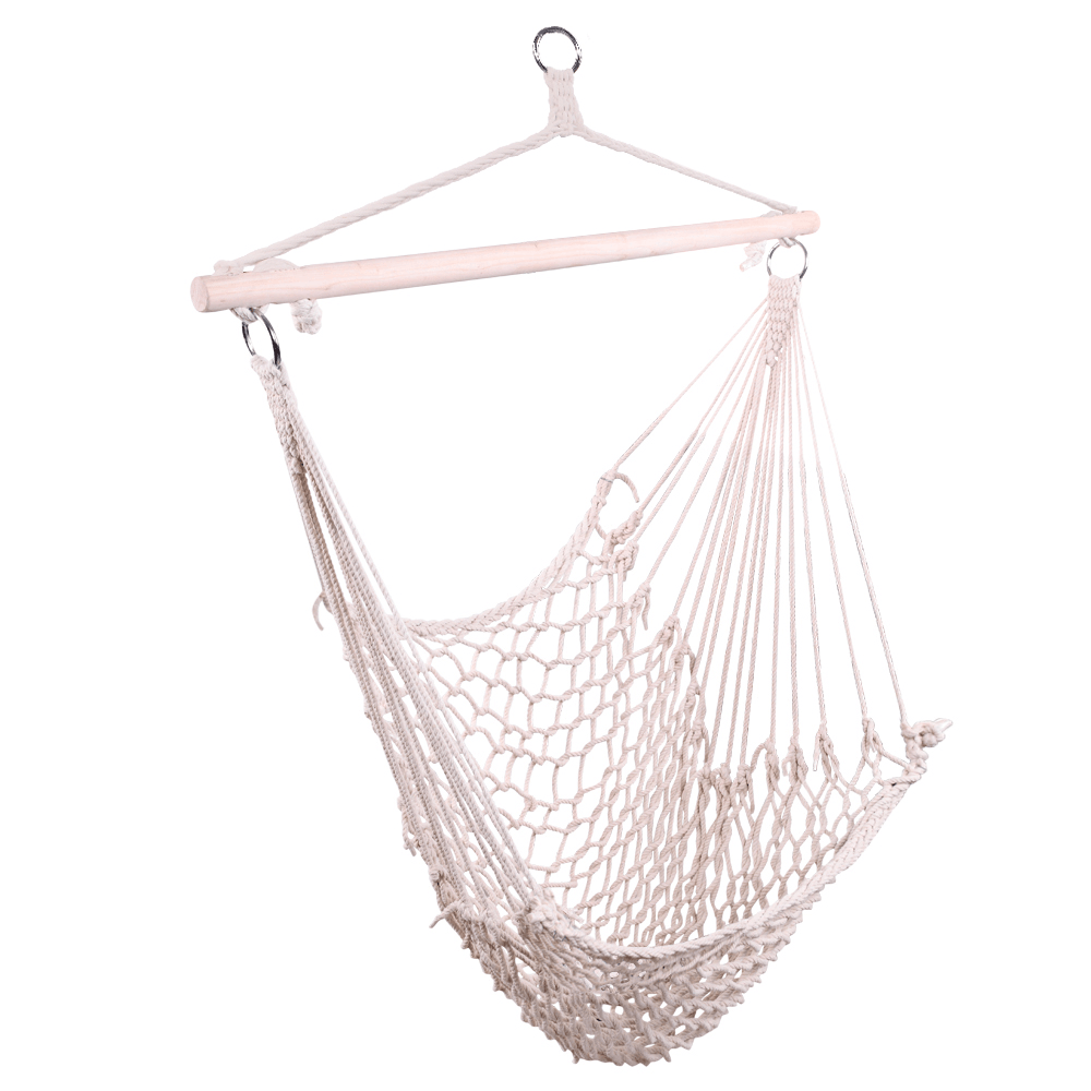 Cotton Hammock Bed Hanging Chair Beach Swing Chair Outdoor Home Garden Max Load 120Kg