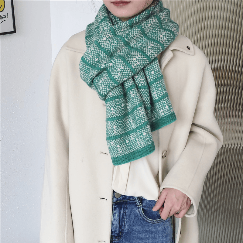 Thick and Warm Couple Woolen Knitted Scarf