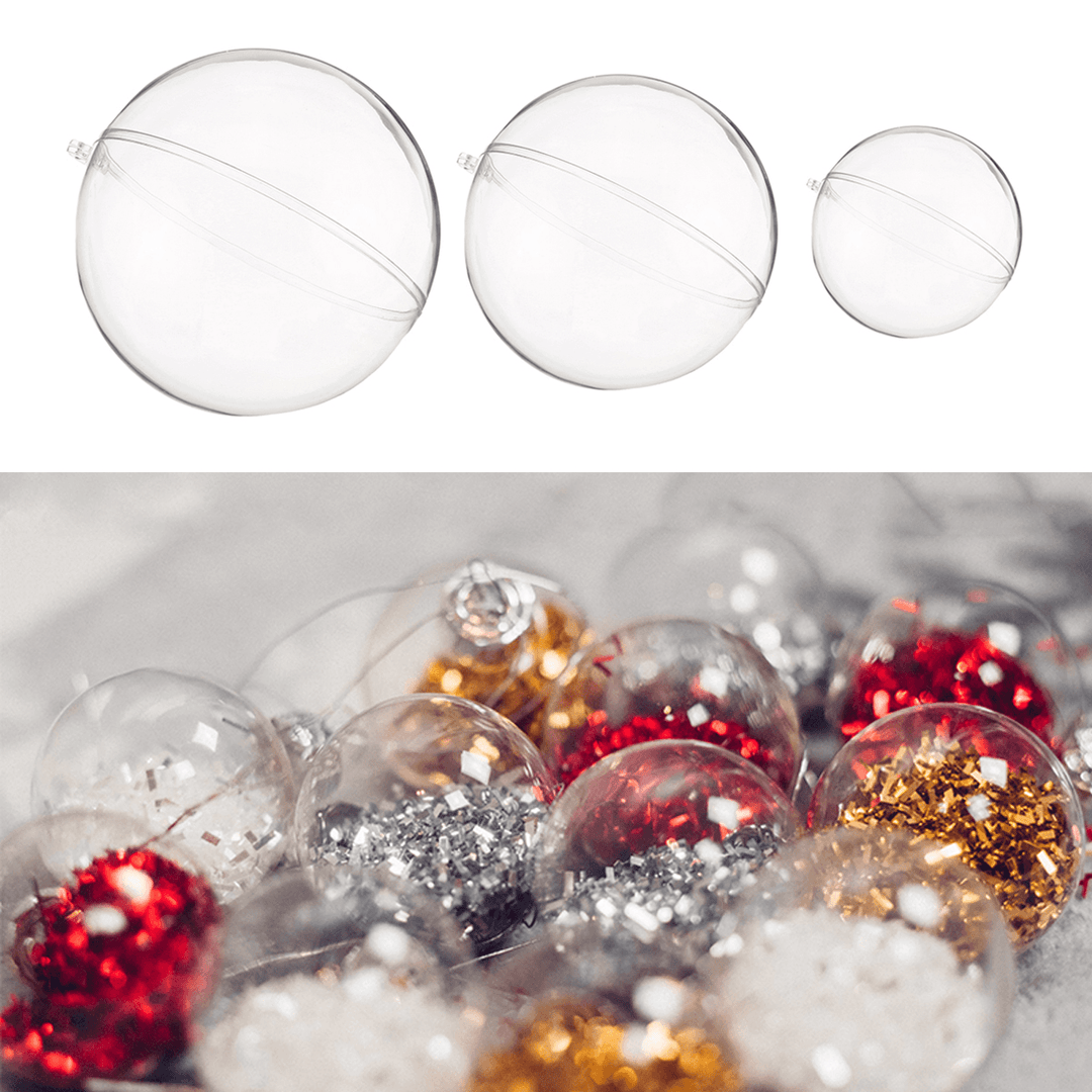 10Pcs 50/70/100/120Mm Christmas Magic Ball Clear Transparent Tree Balls Bauble Christmas Ornament Home Decorations Gift