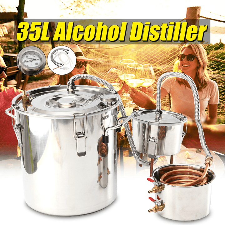 30L Alcohol Water Distiller Moonshine Still Stainless Boiler with Thumper Keg