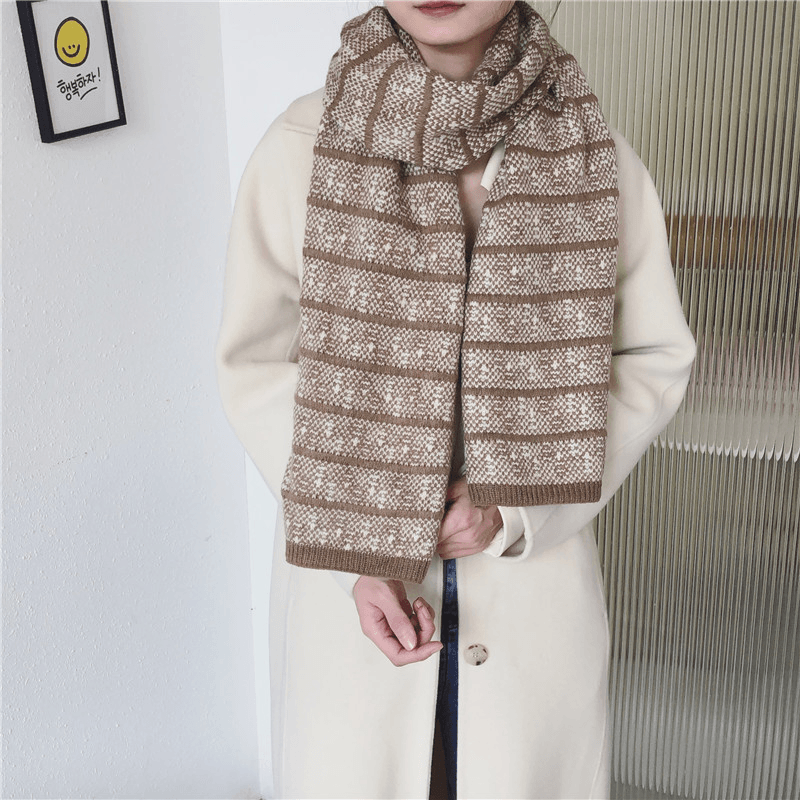 Thick and Warm Couple Woolen Knitted Scarf