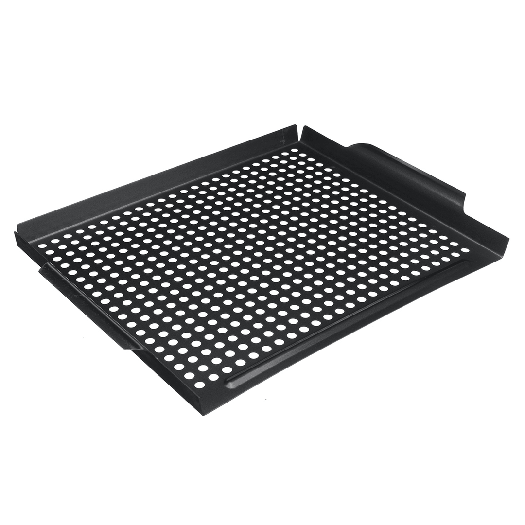 Non-Stick Steel Grilling Tray BBQ Frying Pan Baking Pan Outdoor Camping Picnic Cookware