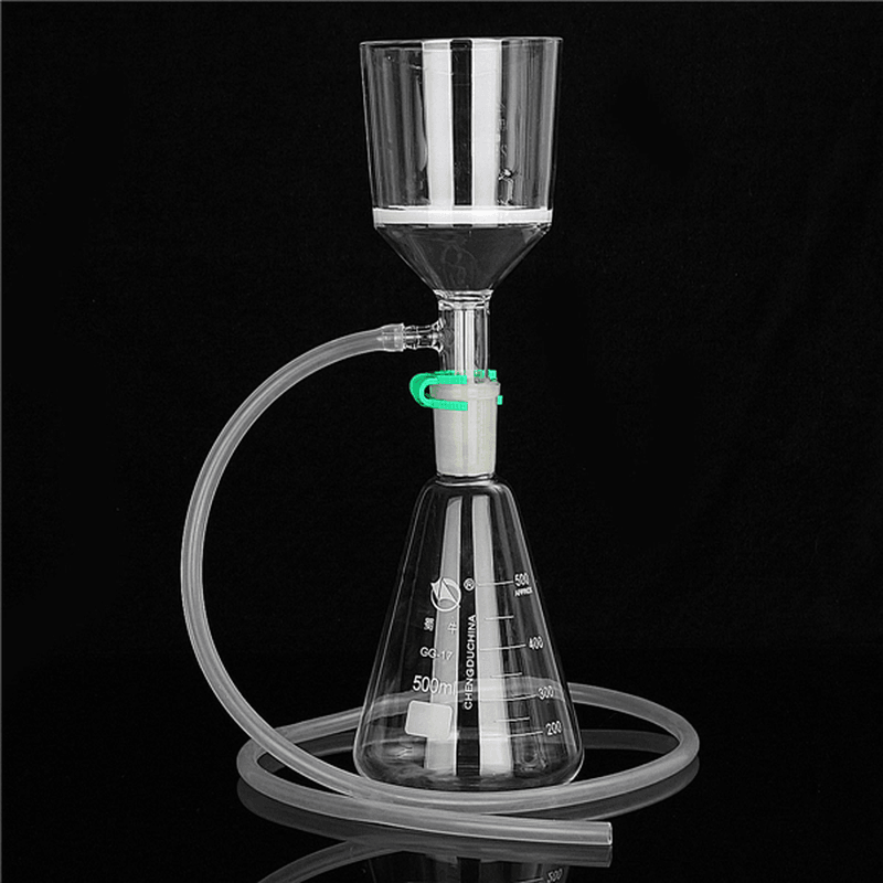 500Ml 24/29 Joint Suction Filtration Equipment Glass Buchner Funnel Conical Flask Filter Kit