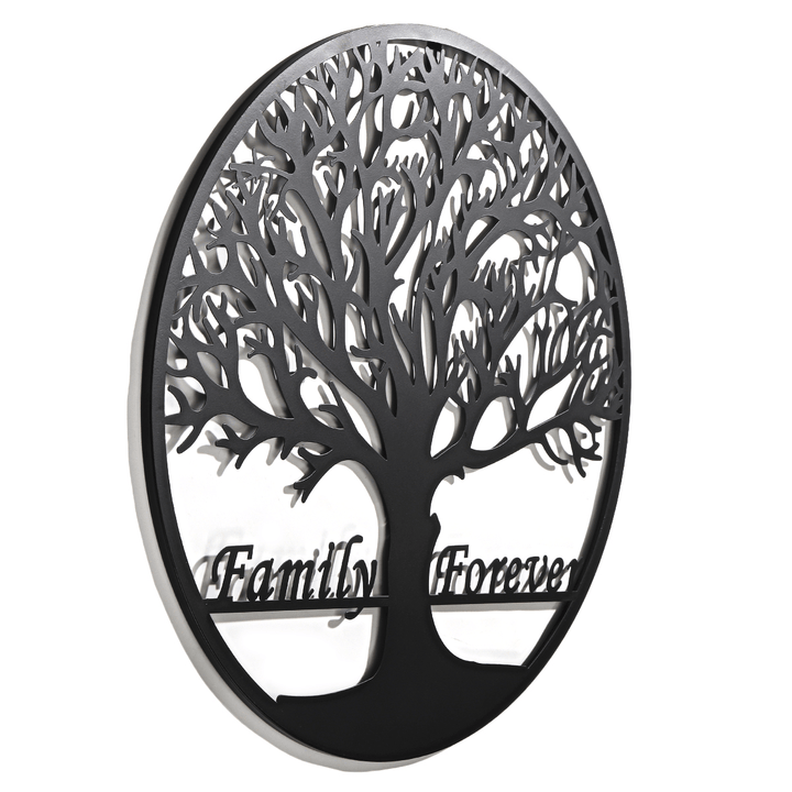 24In/60Cm Metal Tree Hanging Wall Art round Sculpture Family Forever Home Decoration