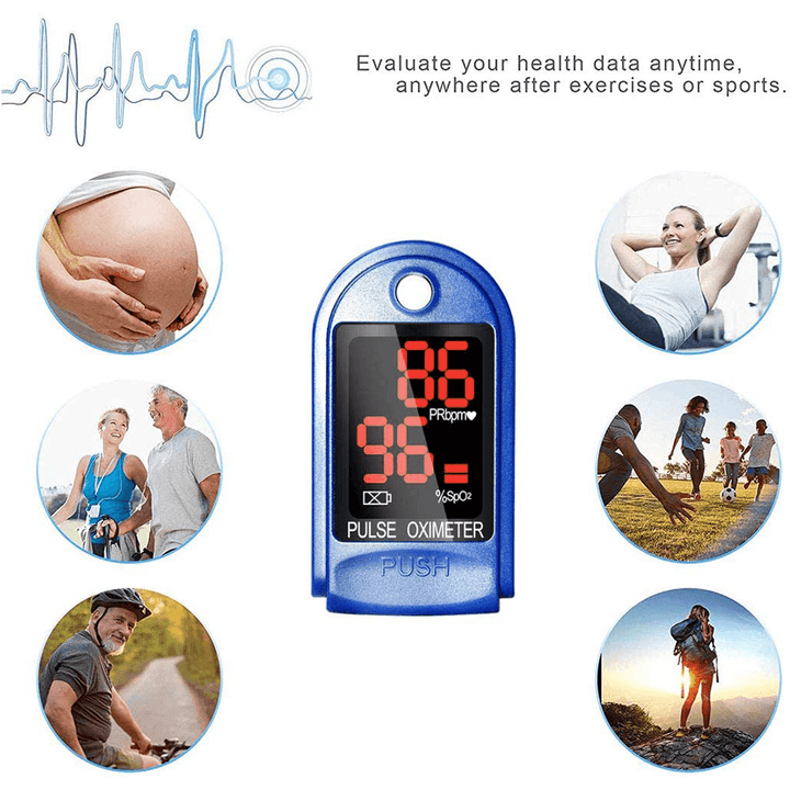 Electric Portable OLED Finger Oximeter Fingertip Pulsoximeter Equipment with Sleep Monitor Heart Rate Spo2 PR Pulse Oximeter