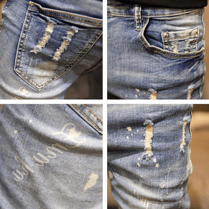 Men'S Fashion Trend Jeans Nine Points