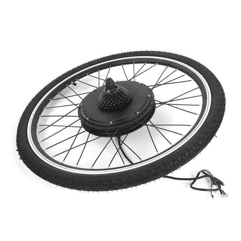 1000W 36V 26" Front/Rear Wheel Hub Kit Electric Bike Conversion Set with Controller E-Brake Levers Twist Throttle Grips