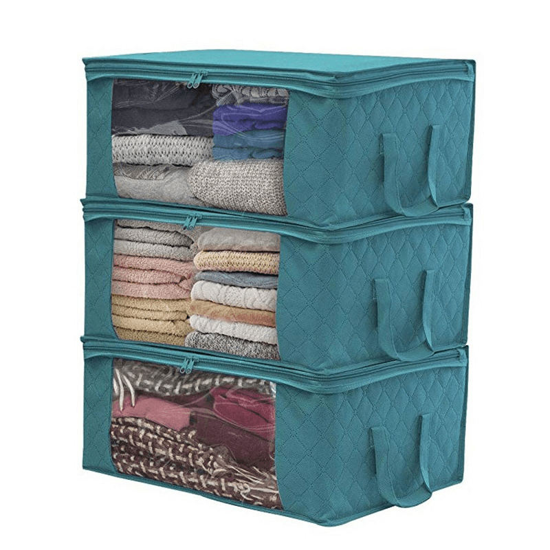 1Pcs Non-Woven Folding Storage Tote Quilt Storage Bag Storage Clothes Dustproof Clothes Storage Containers