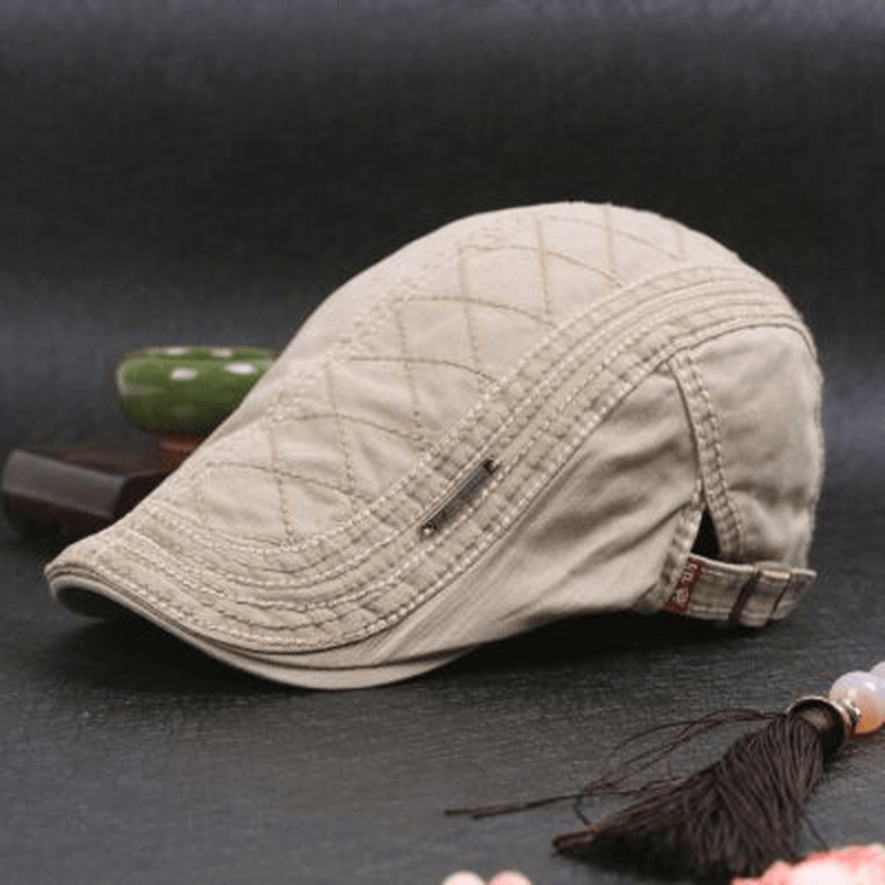 Men'S Beret Pure Cotton English Hat