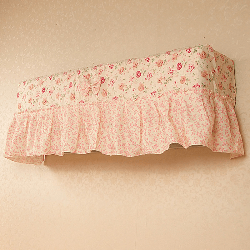 Cotton Air Conditioning Cover Butterfly Flower Pattern Hanging Cover Cloth Dust Cover - MRSLM