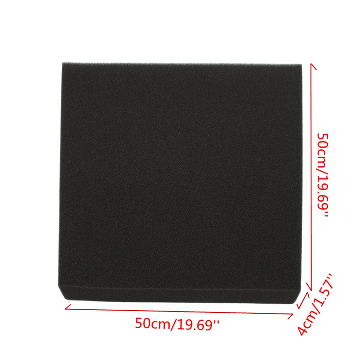 50X50X4Cm Black Aquarium Biochemical Cotton Filter Foam Fish Tank Sponge Pads