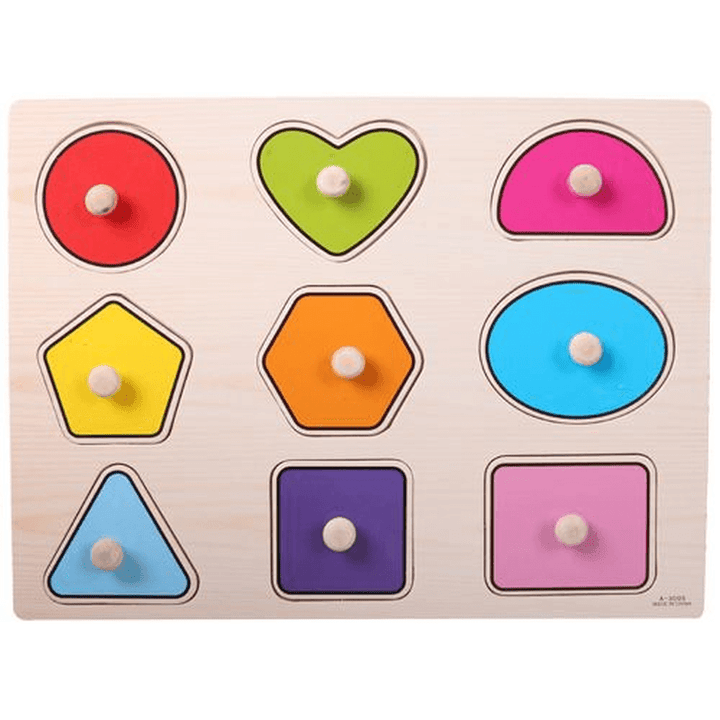 Early Childhood Educational Cognitive Animal Fruit Jigsaw Grab Board