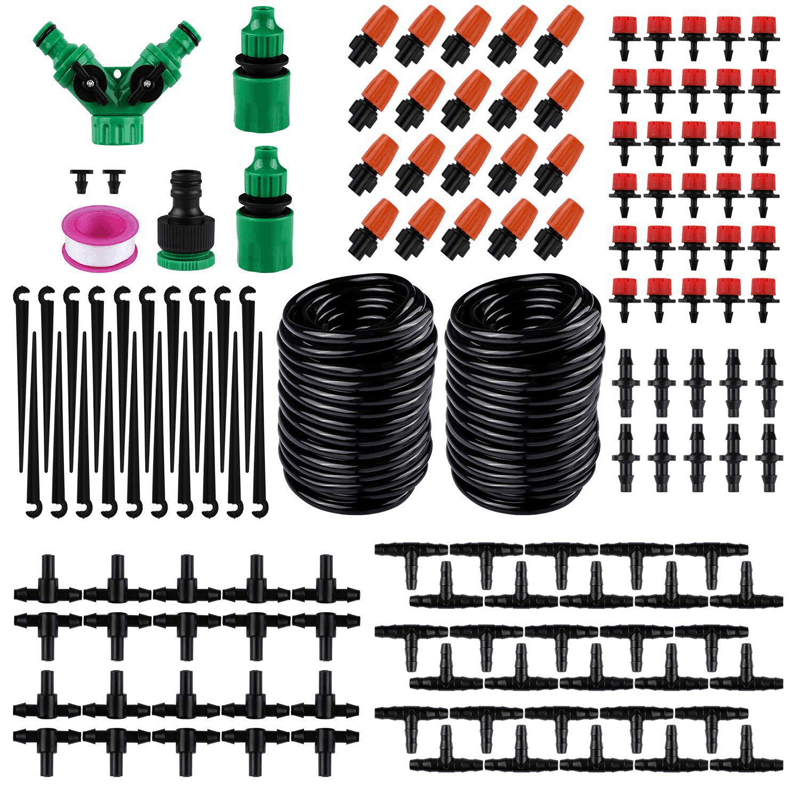 149Pcs DIY Micro Drip Irrigation System Garden Automatic Watering Kits with Adjustable Nozzles Courtyard Cooling Systerm