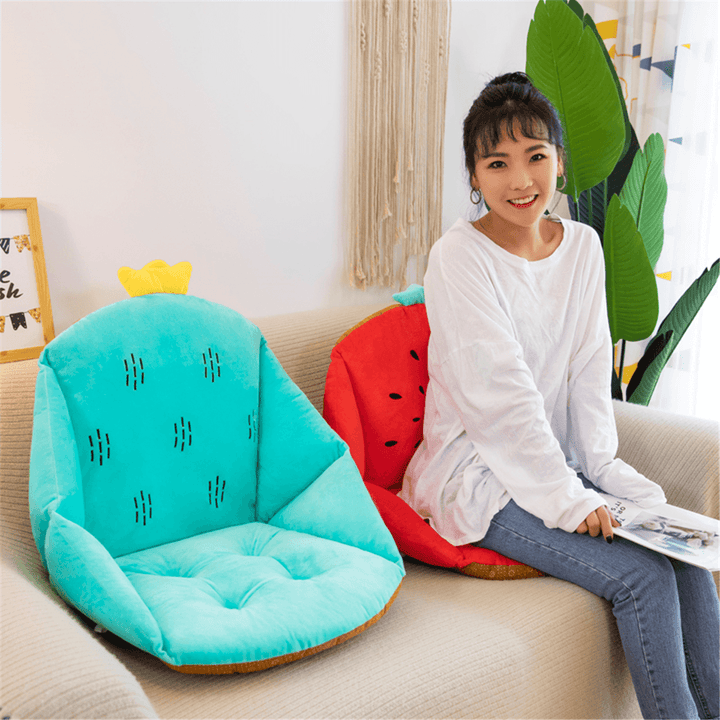 Cartoon Chair Cushion Backrest Waist Support Soft Seat Pillow Mat Home Office Furniture Decoration