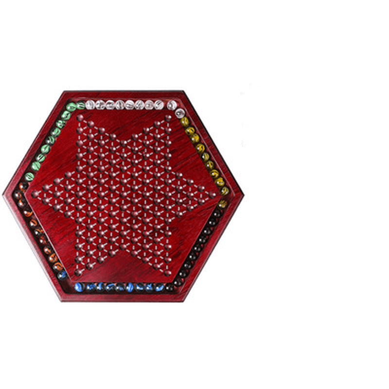 Children'S Educational Hexagonal Wooden Checker Board