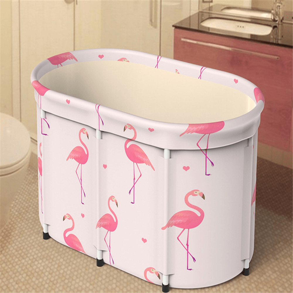 Portable Adult Thickened Folding Bathtub Household Large Bathtub Steaming Room Sauna Bath Barrel with Lid