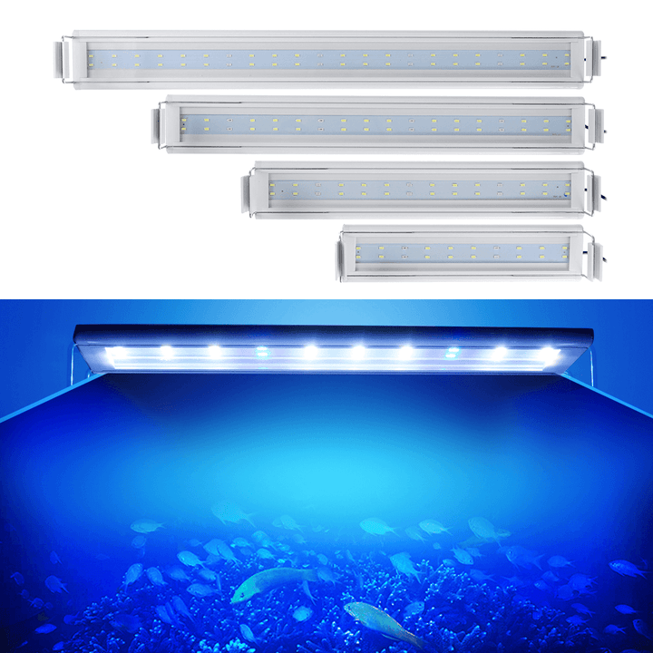 3/5/7/9W 220V US Plug Fish Tank Lamp LED Energy-Saving Blue+White Light Line Switch - MRSLM