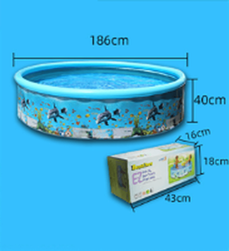 125/155/186/247Cm Retractable Inflatable Swimming Pool Large Family Summer Outdoor Play Party Supplies for Kids Adult - MRSLM