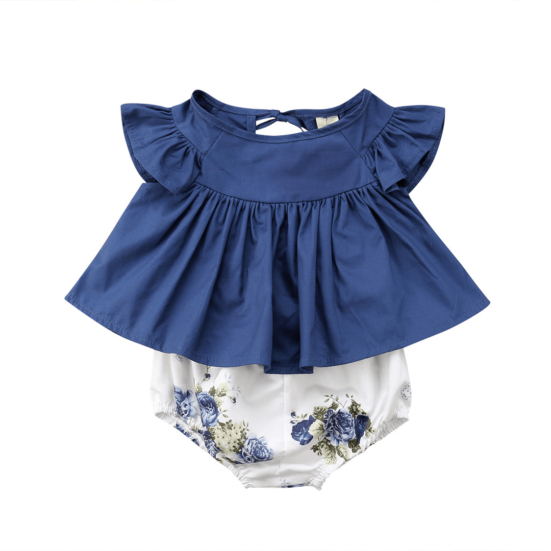 Pleated Skirt + Floral Shorts Set