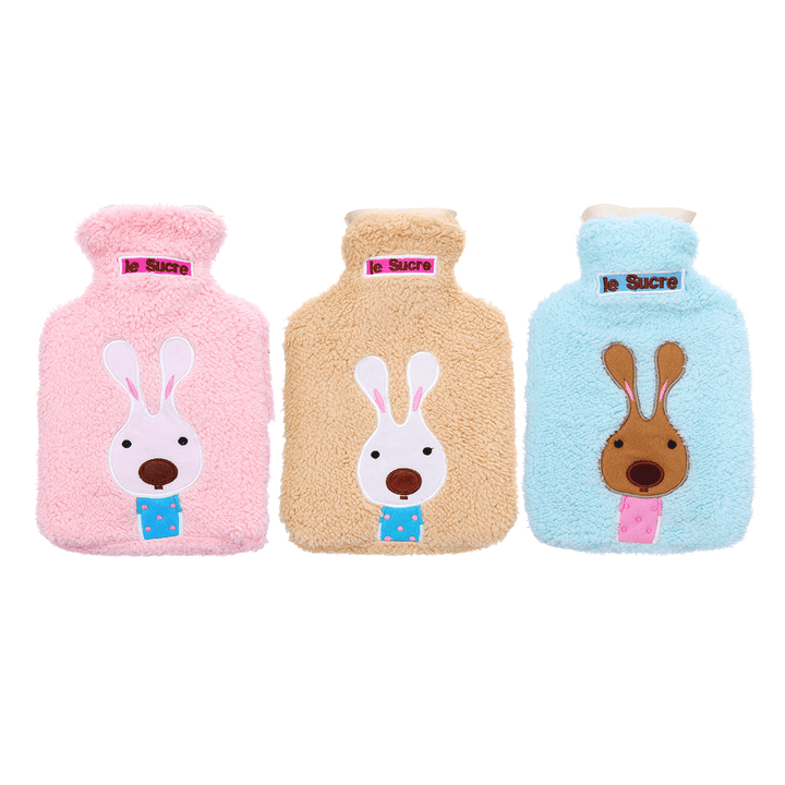 34X22Cm Portable Hot Water Bottle Bag Creative Cute Cartoon Rabbit Hand Warmer