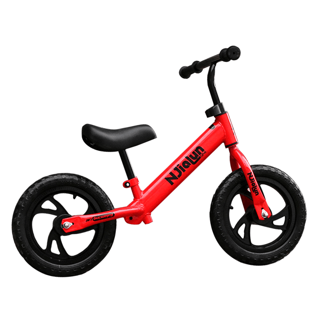 12Inch Kid Balance Bike Adjustable Height No-Pedal Childrens Balance Bike Beginner Rider Training Push Bike for 2-6 Years Old Christmas Gift