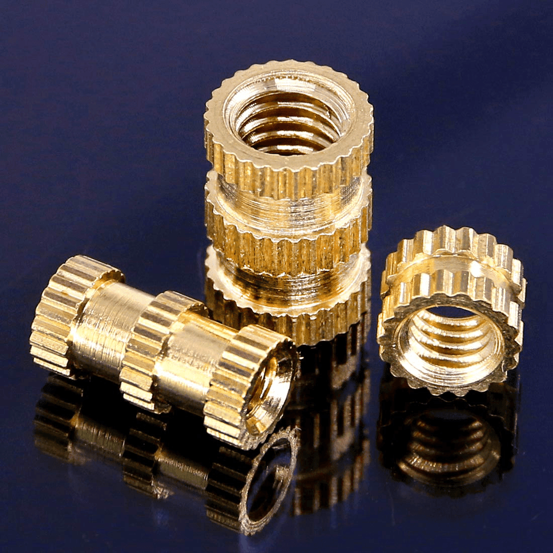 Suleve MXBN6 370Pcs M2 M3 M4 M5 Female Thread Knurled Brass Threaded Insert Embedment Nut Assortment Kit for 3D Printing